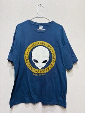 Vintage Alien T Shirt Roswell XL Navy Blue